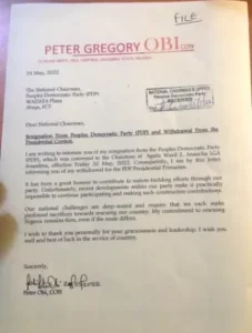 Presidential aspirant Peter Obi dumps PDP