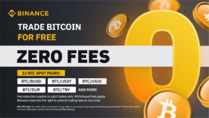 Binance celebrates five years with Zero Bitcoin Trading Fees