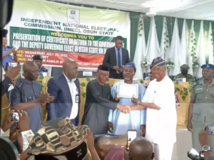 Osun election: Adeleke receives certificate of return from INEC